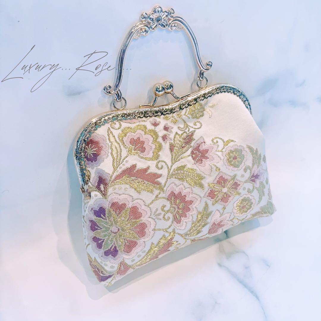 1月の数量限定じゅらく謹製『帝王紫』絹の上質な煌めき極上の京の高級西陣帯バッグ