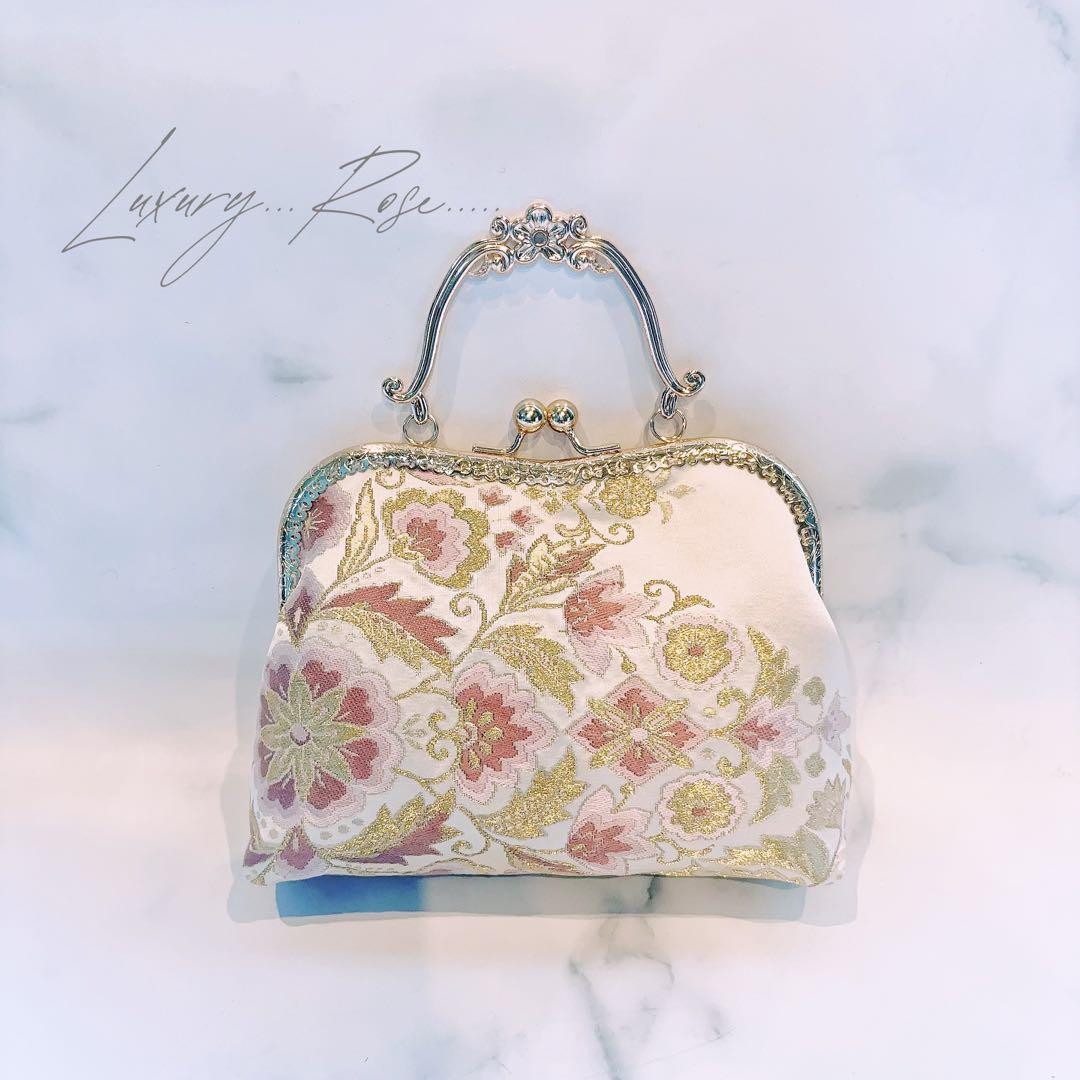 1月の数量限定じゅらく謹製『帝王紫』絹の上質な煌めき極上の京の高級西陣帯バッグ