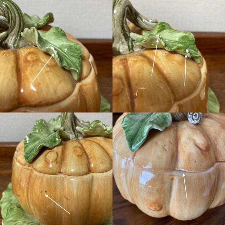 英国☆バルボティーヌ カボチャ型ポット チューリン マジョリカ焼