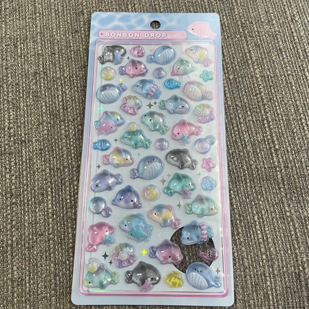 【正規品】ボンボンドロップシール　水族館限定　6枚セット　6種類