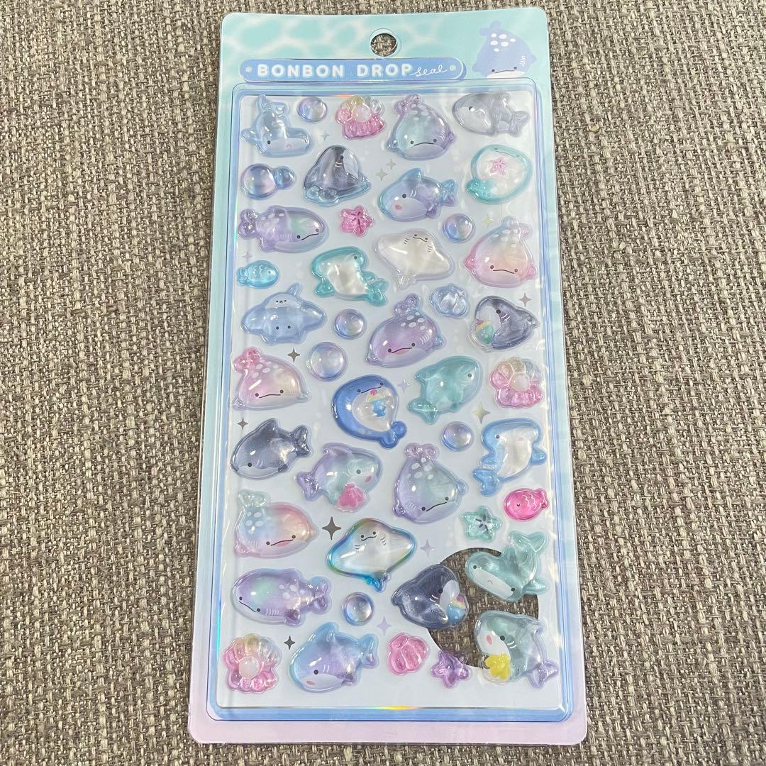【正規品】ボンボンドロップシール　水族館限定　6枚セット　6種類
