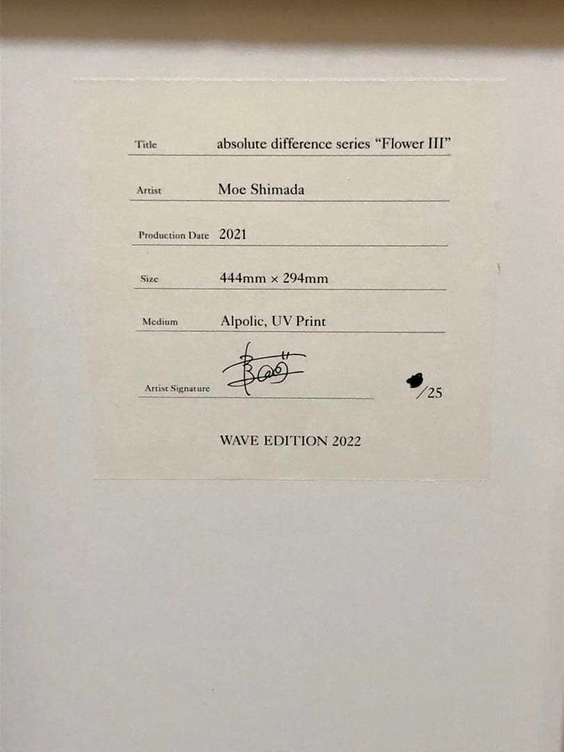 島田萌　Flower III wave抽選作品