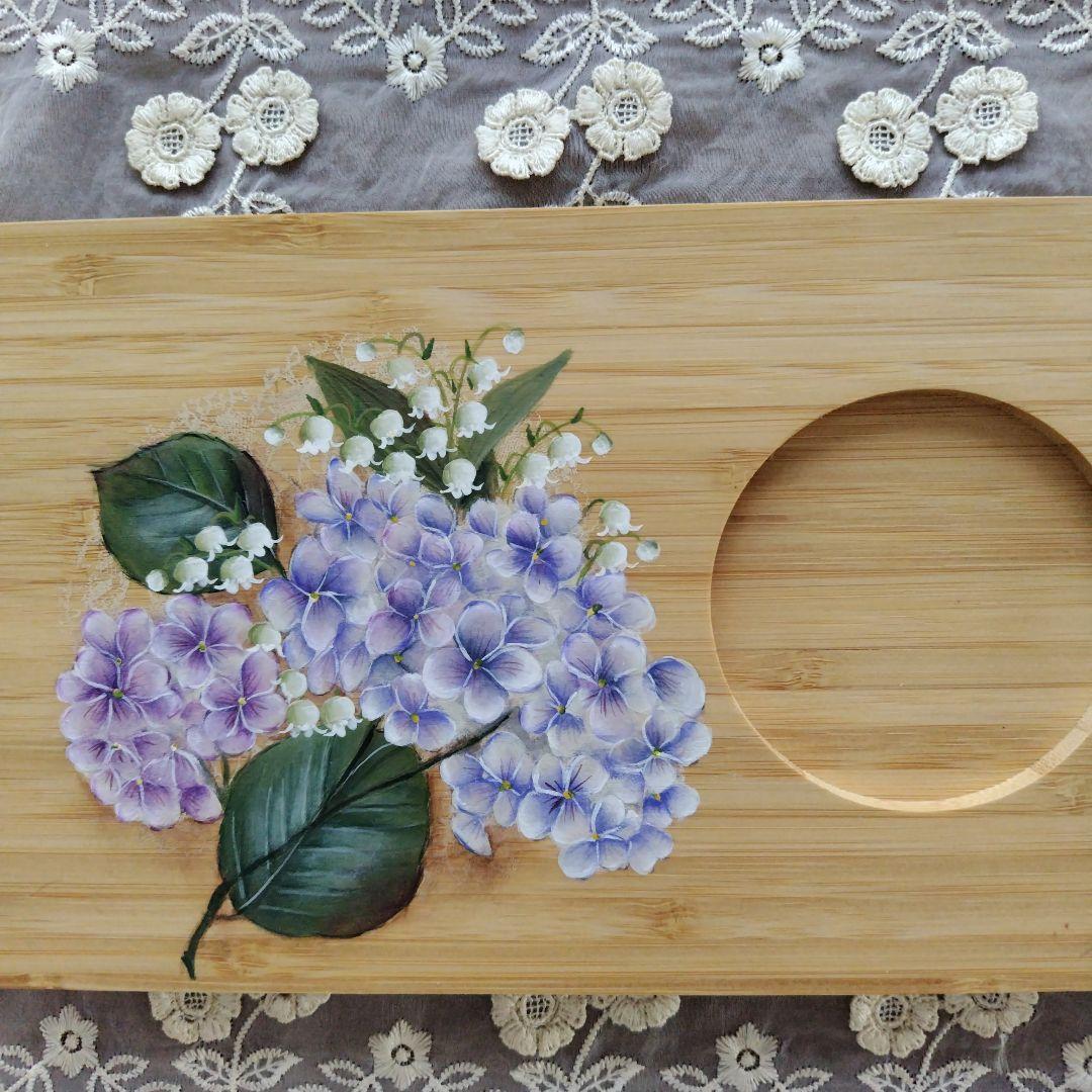 トールペイント作品コースタートレー