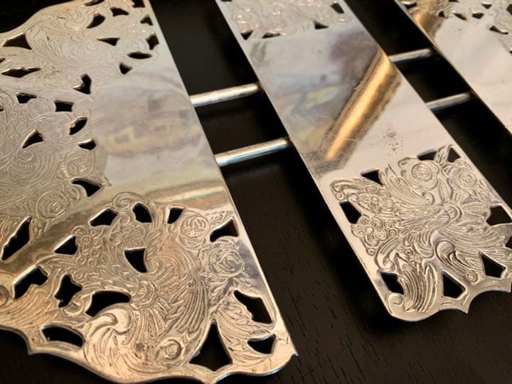 スペイン　ヴィンテージ　 AL COR のシルバープレート　ポットスタンド