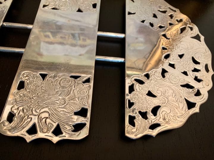 スペイン　ヴィンテージ　 AL COR のシルバープレート　ポットスタンド