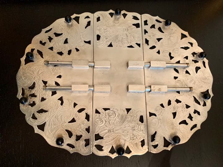 スペイン　ヴィンテージ　 AL COR のシルバープレート　ポットスタンド