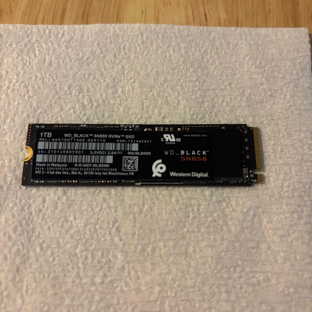 内蔵型SSD WD Black SN850 1TB WDS100T1X0E