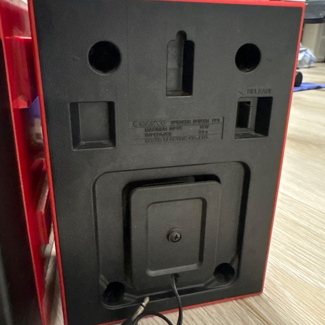 レトロ SANYO MR-FF8 ラジカセ　レッド