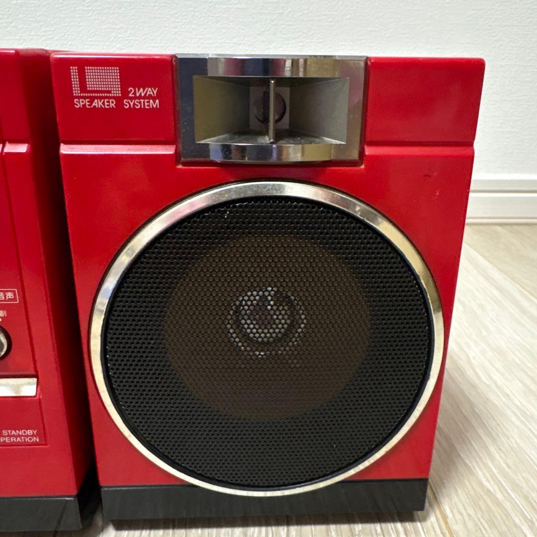 レトロ SANYO MR-FF8 ラジカセ　レッド