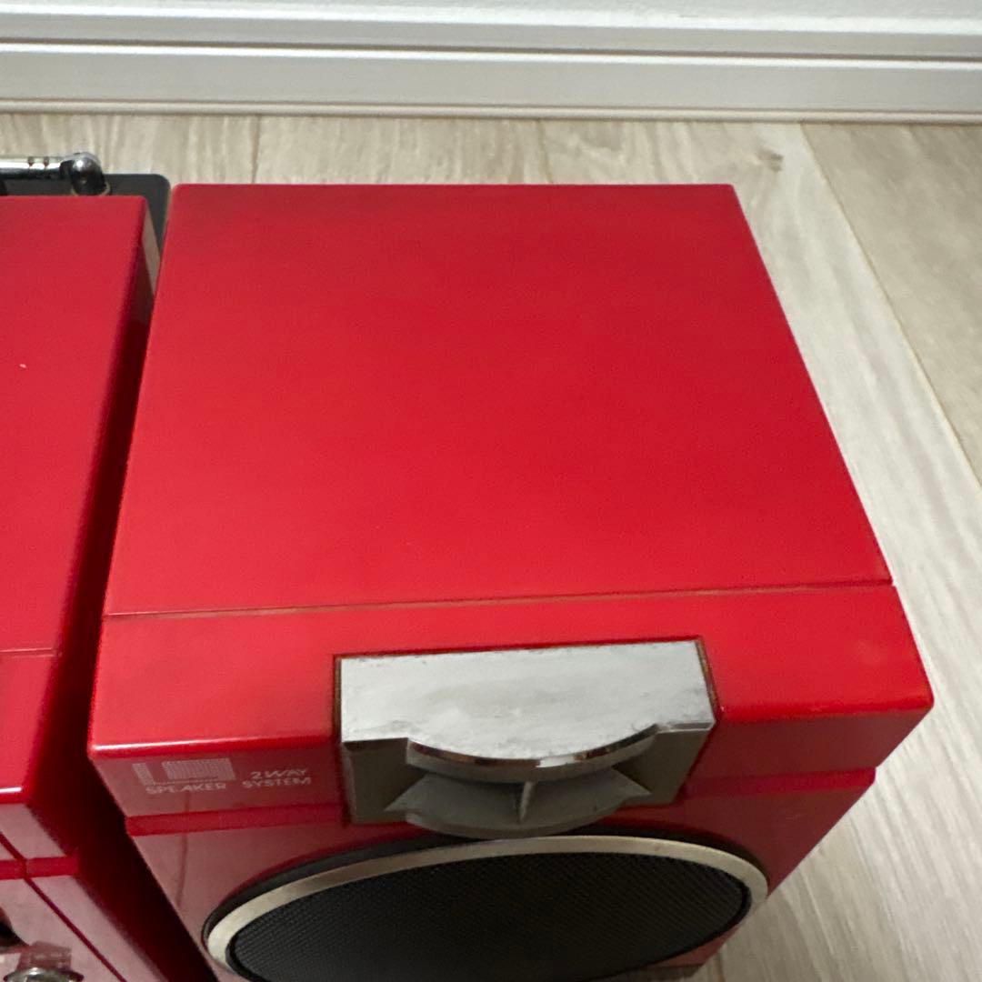 レトロ SANYO MR-FF8 ラジカセ　レッド