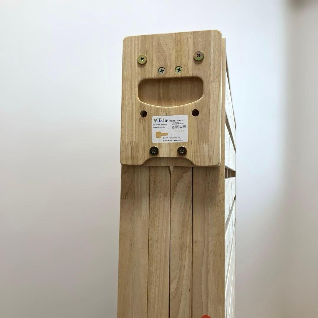 すのこ折りたたみベッド 中居木工 ひのき ワイドシングル 国産