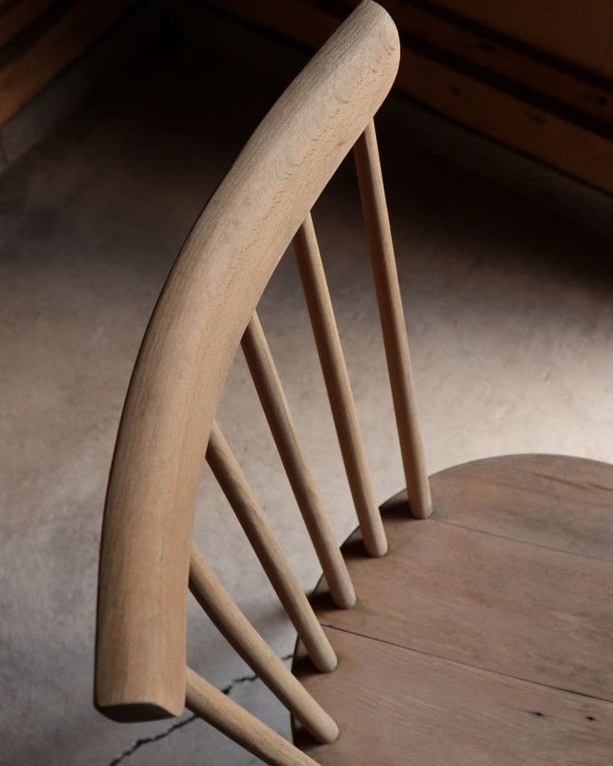 ビーチ材のハイバックチェア　古道具 古家具 アンティークチェア カフェ 洋館