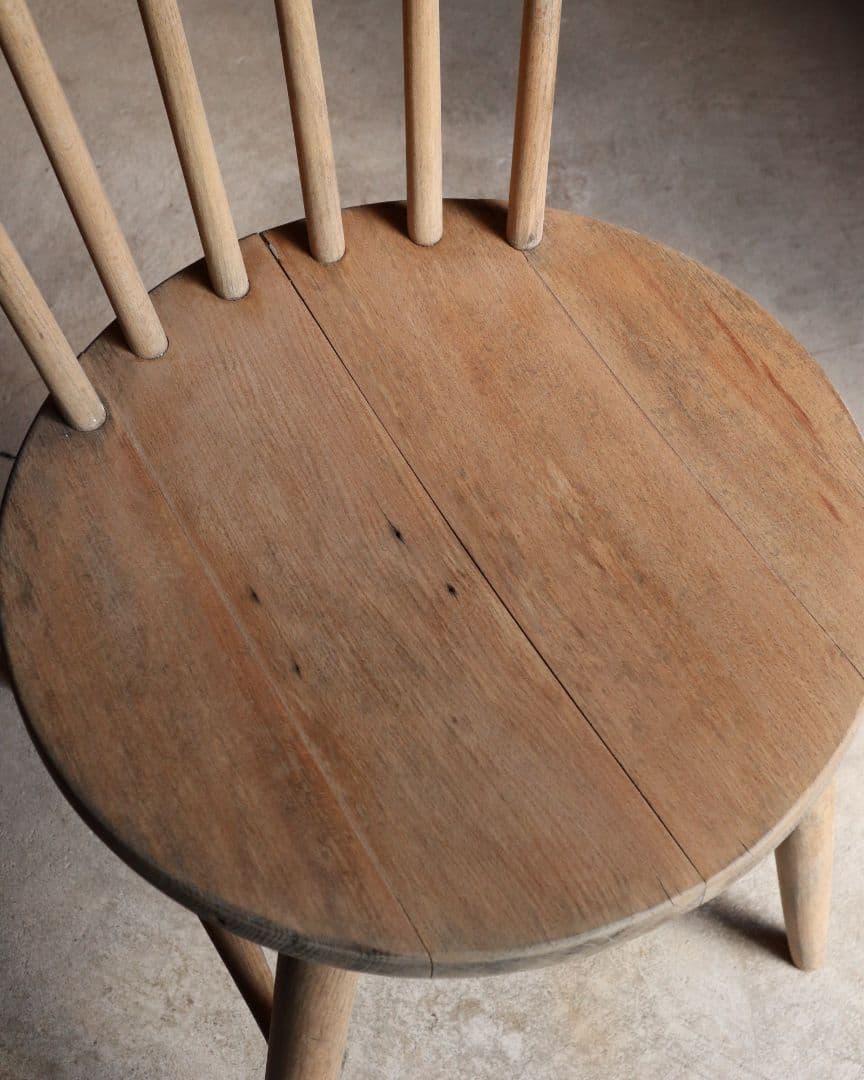 ビーチ材のハイバックチェア　古道具 古家具 アンティークチェア カフェ 洋館