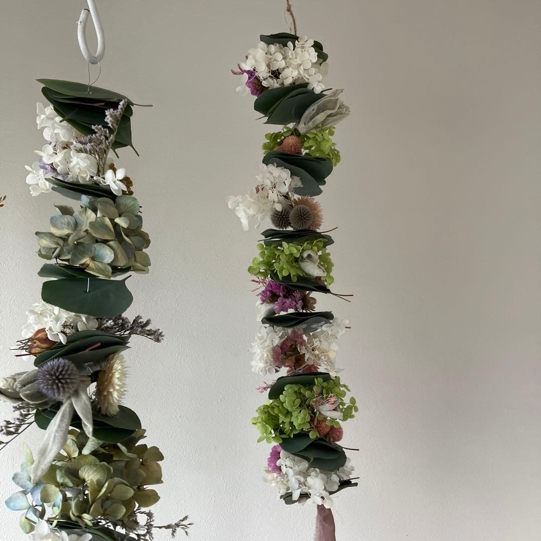 夏☀︎SALE！アナベルとピンクのミルフィーユガーランド