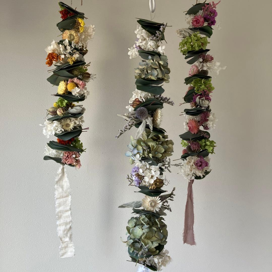 夏☀︎SALE！アナベルとピンクのミルフィーユガーランド