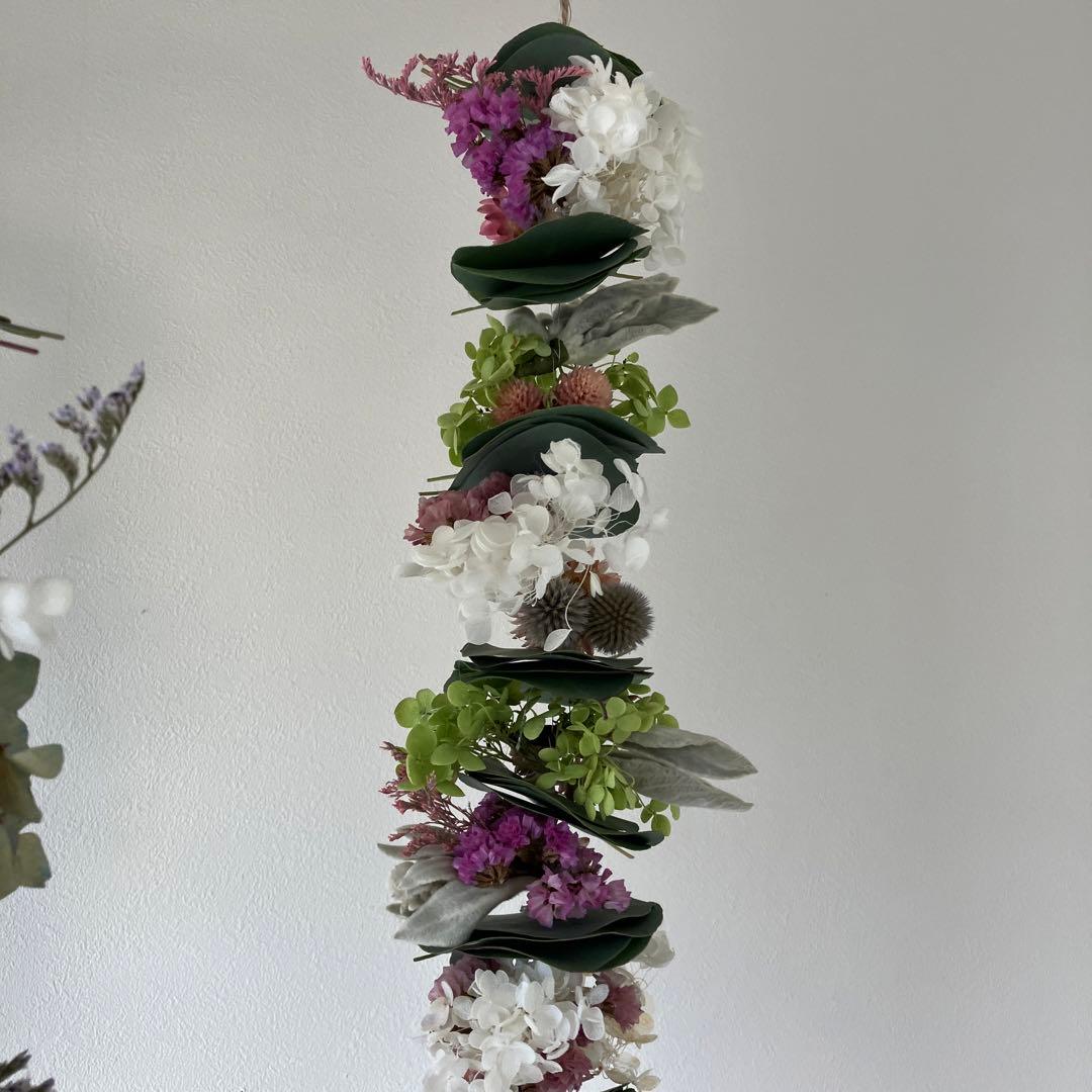 夏☀︎SALE！アナベルとピンクのミルフィーユガーランド