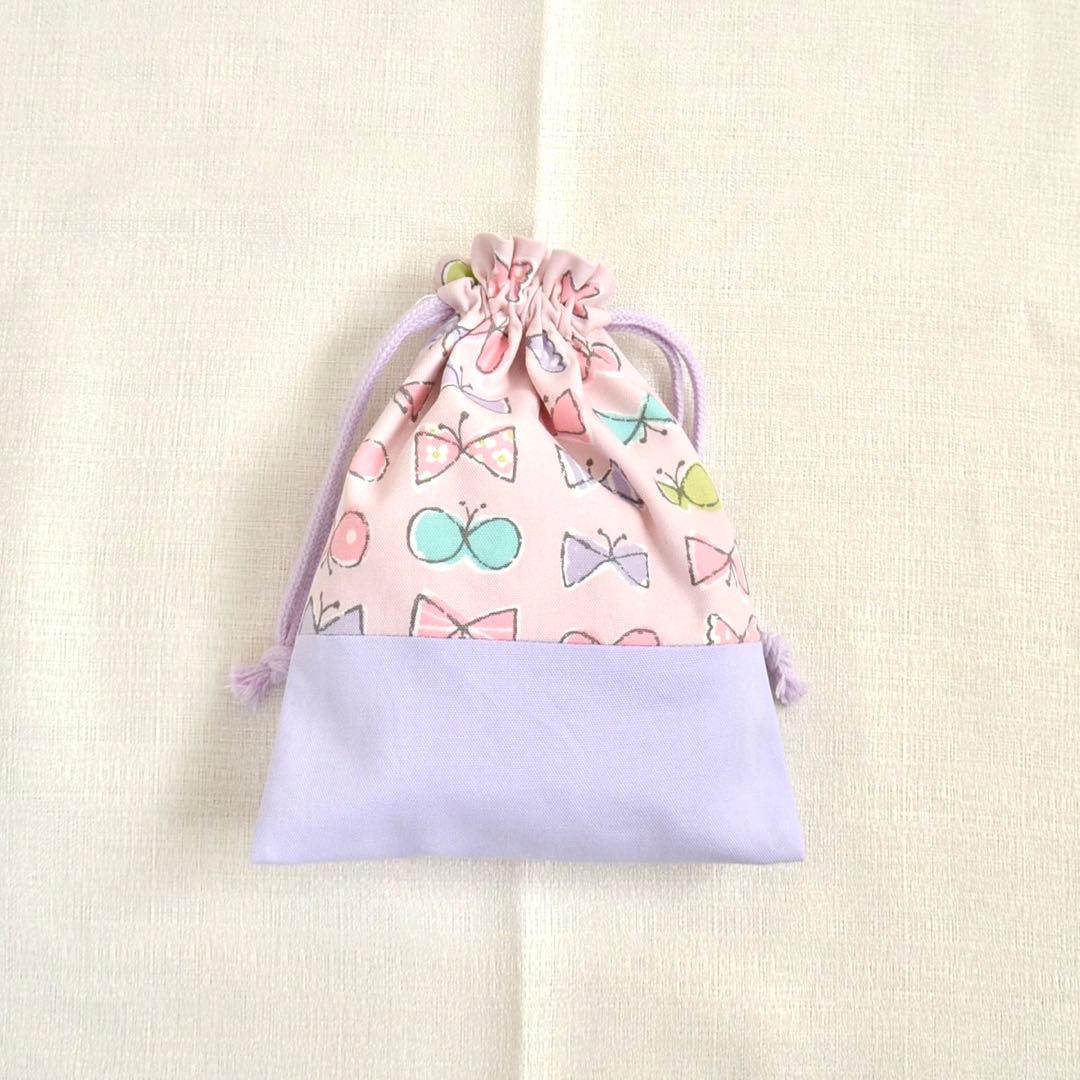 入園・入学準備6点セット　ちょうちょ　リボン　ピンク　パープル