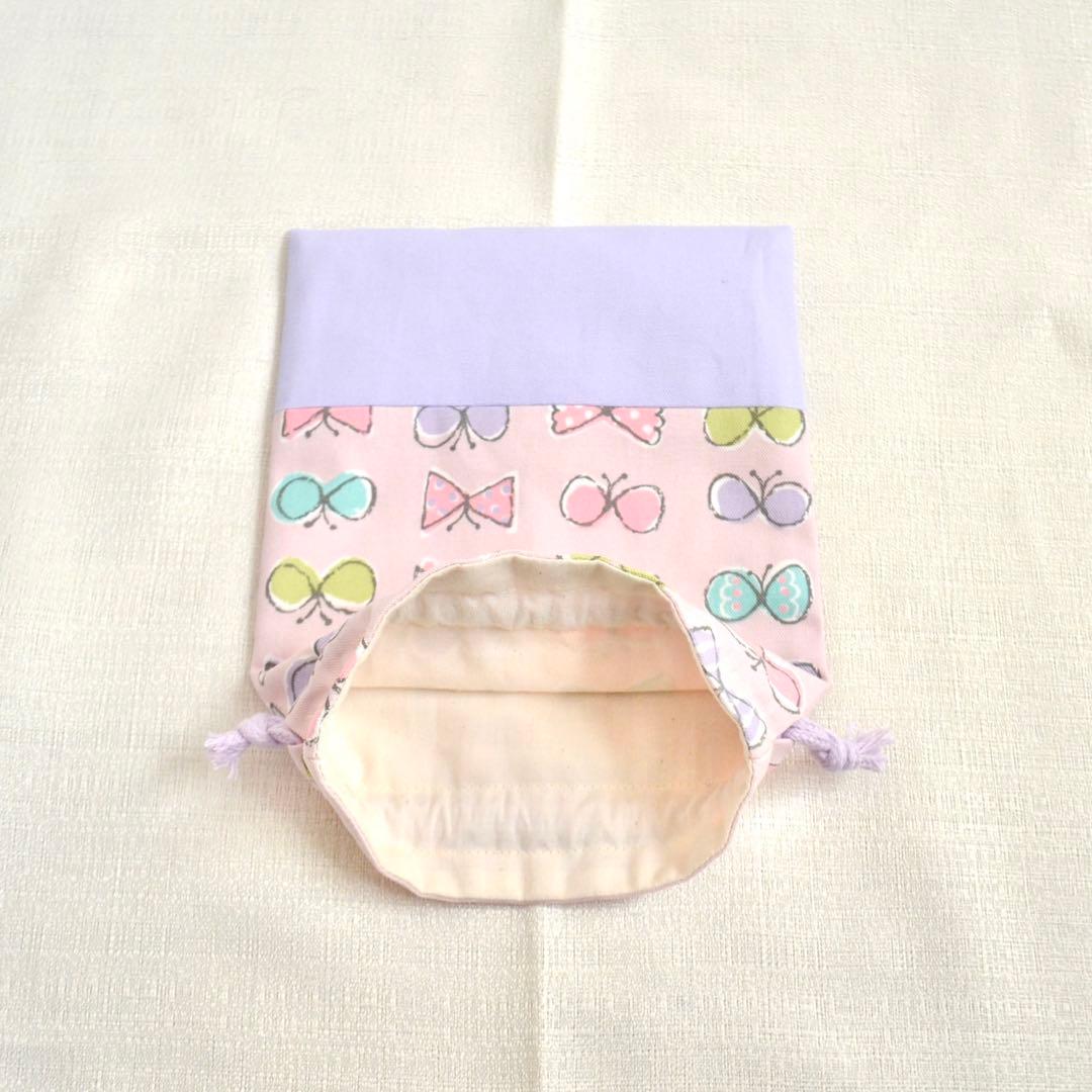 入園・入学準備6点セット　ちょうちょ　リボン　ピンク　パープル