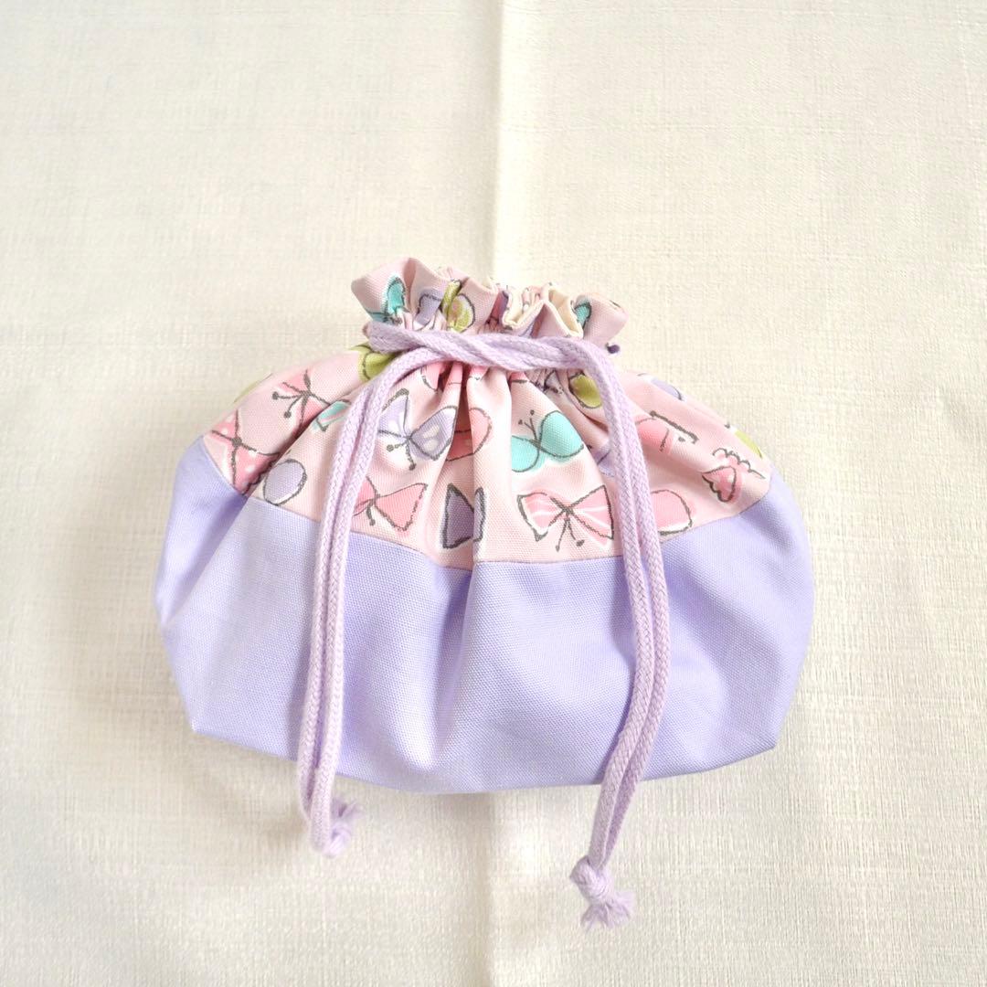 入園・入学準備6点セット　ちょうちょ　リボン　ピンク　パープル