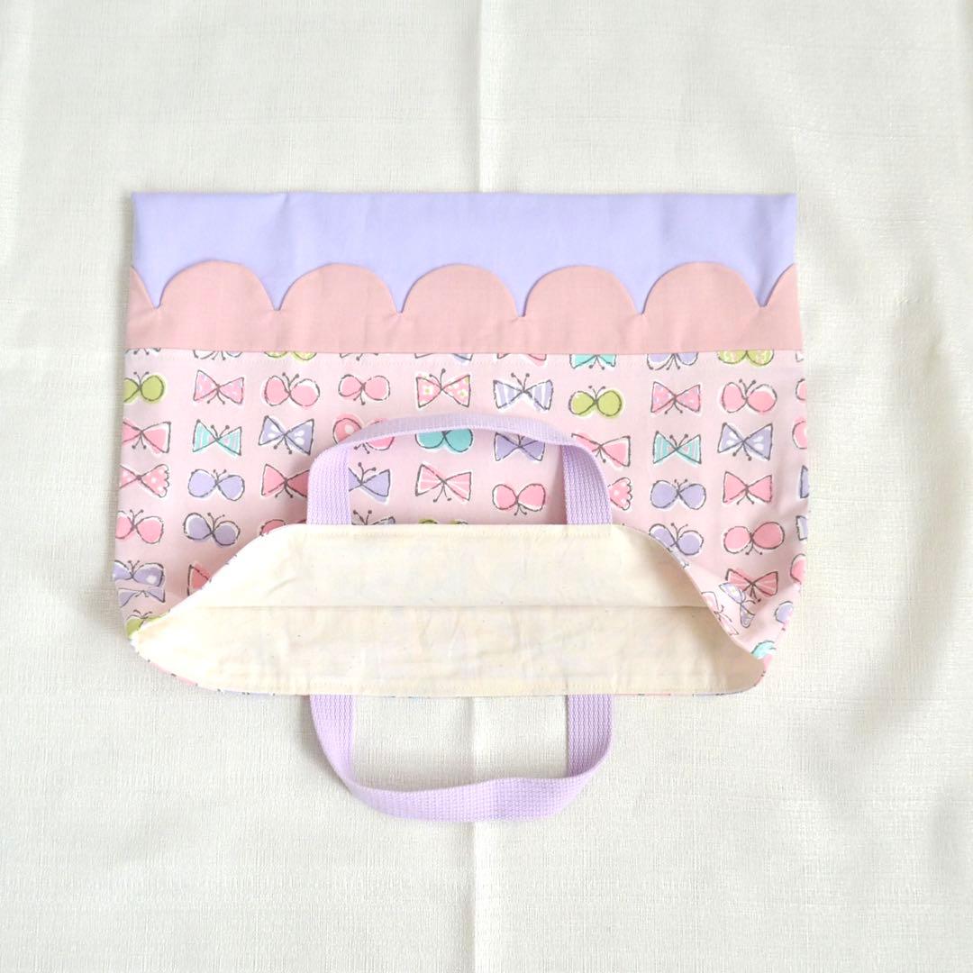 入園・入学準備6点セット　ちょうちょ　リボン　ピンク　パープル