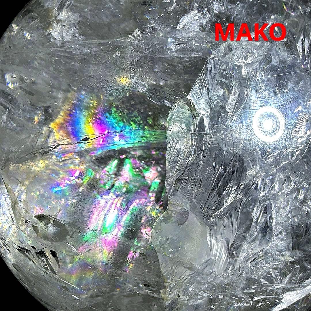 M1597☆水晶丸玉138mm 3.4Kg☆天然石　原石