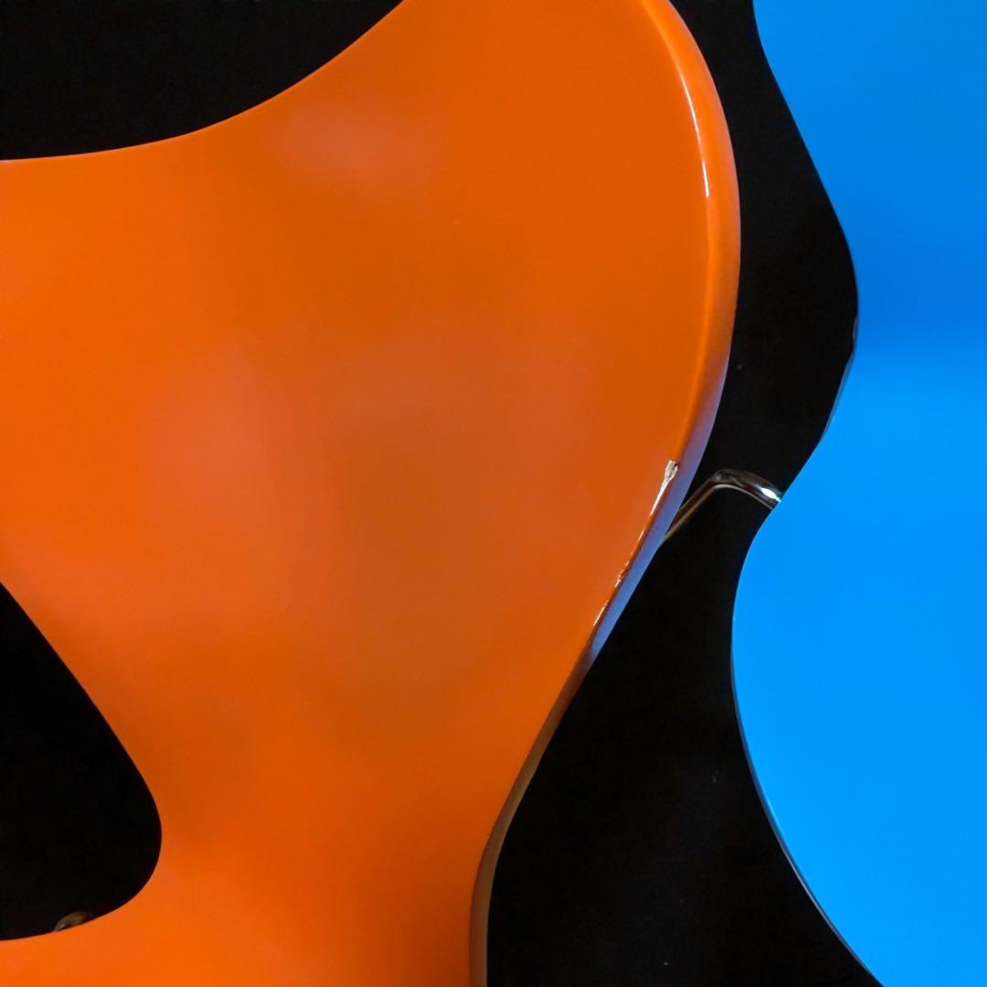 Fritz Hansen セブンチェア 2脚セット オレンジ ターコイズ