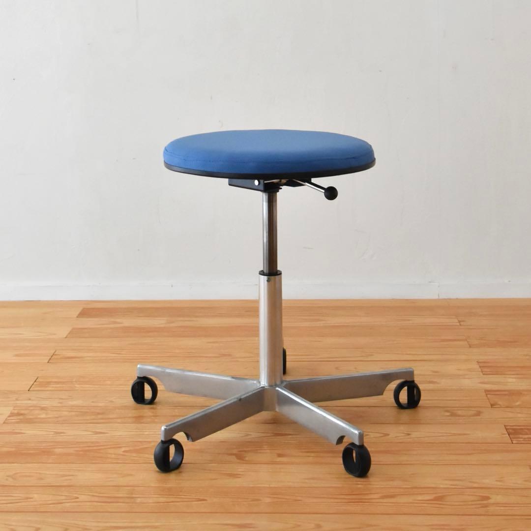 KEVI デンマーク　Fritz Hansen 昇降式　回転椅子　アルミナム