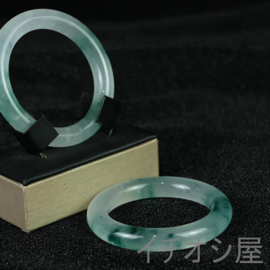 中国古美術 翡翠 高氷種 円条バングル 正氷 天然石 装身具 魔除け ギフト