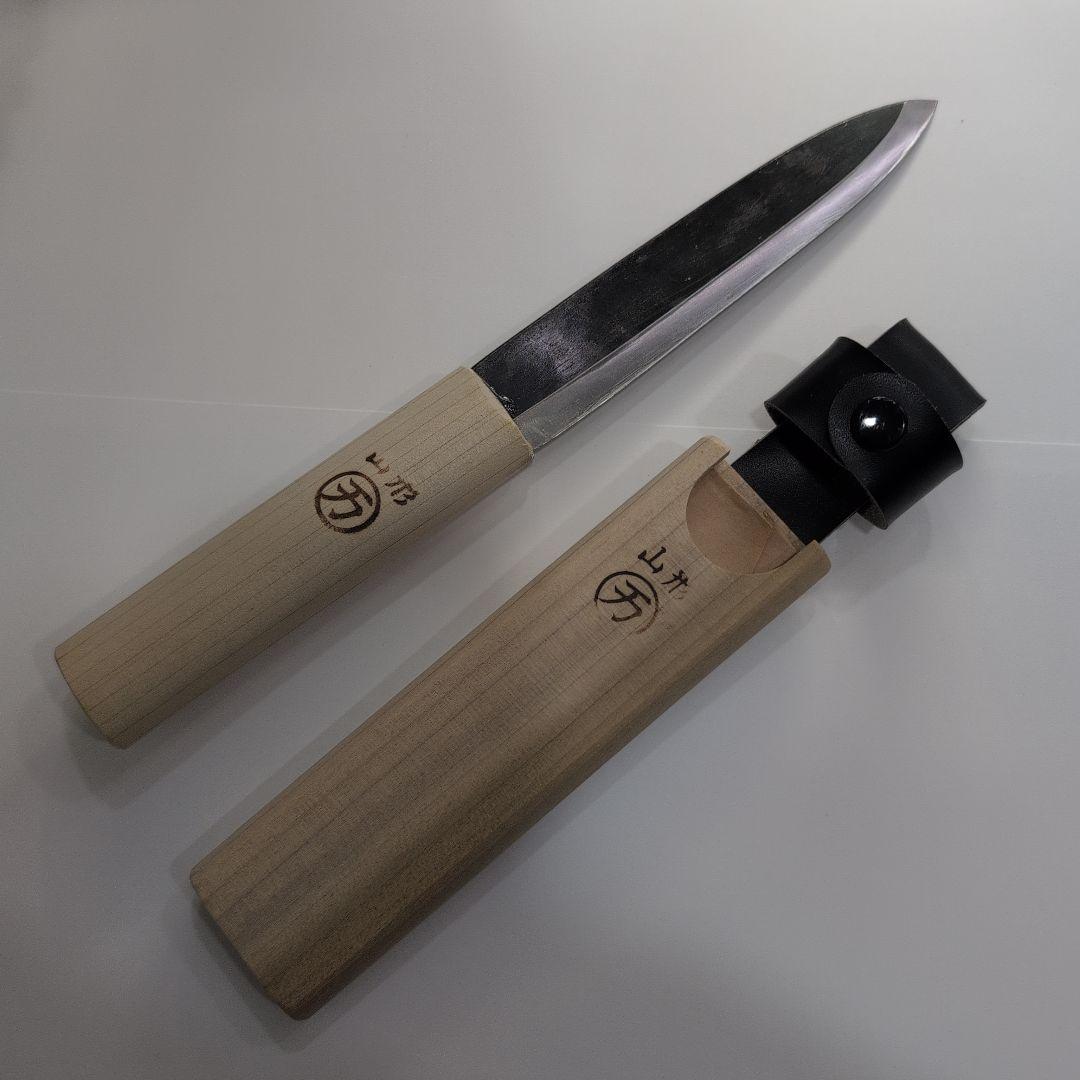 釣り・アウトドアに●木製さや付マキリ●職人手作り●マキリ包丁●青紙鋼