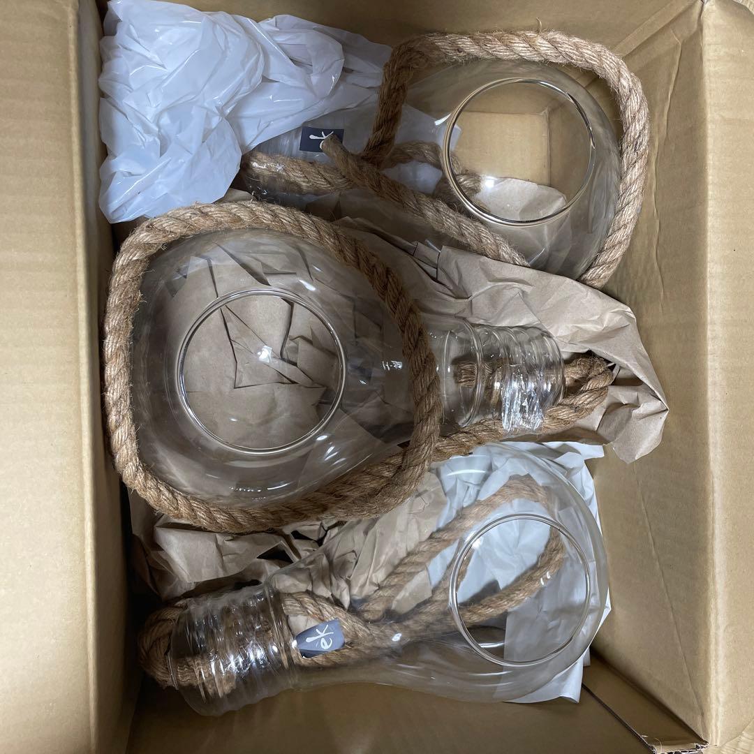 ハンギンググラス　吊り下げ　ガラス　テラリウムLL ⭐︎電球型⭐︎3個セット‼︎