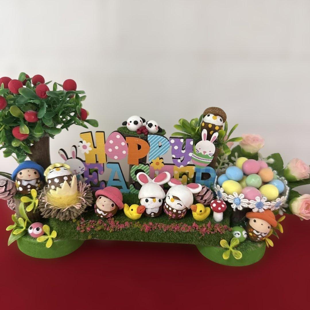 どんぐりアート♡イースターオブジェ　ラスト一点♡