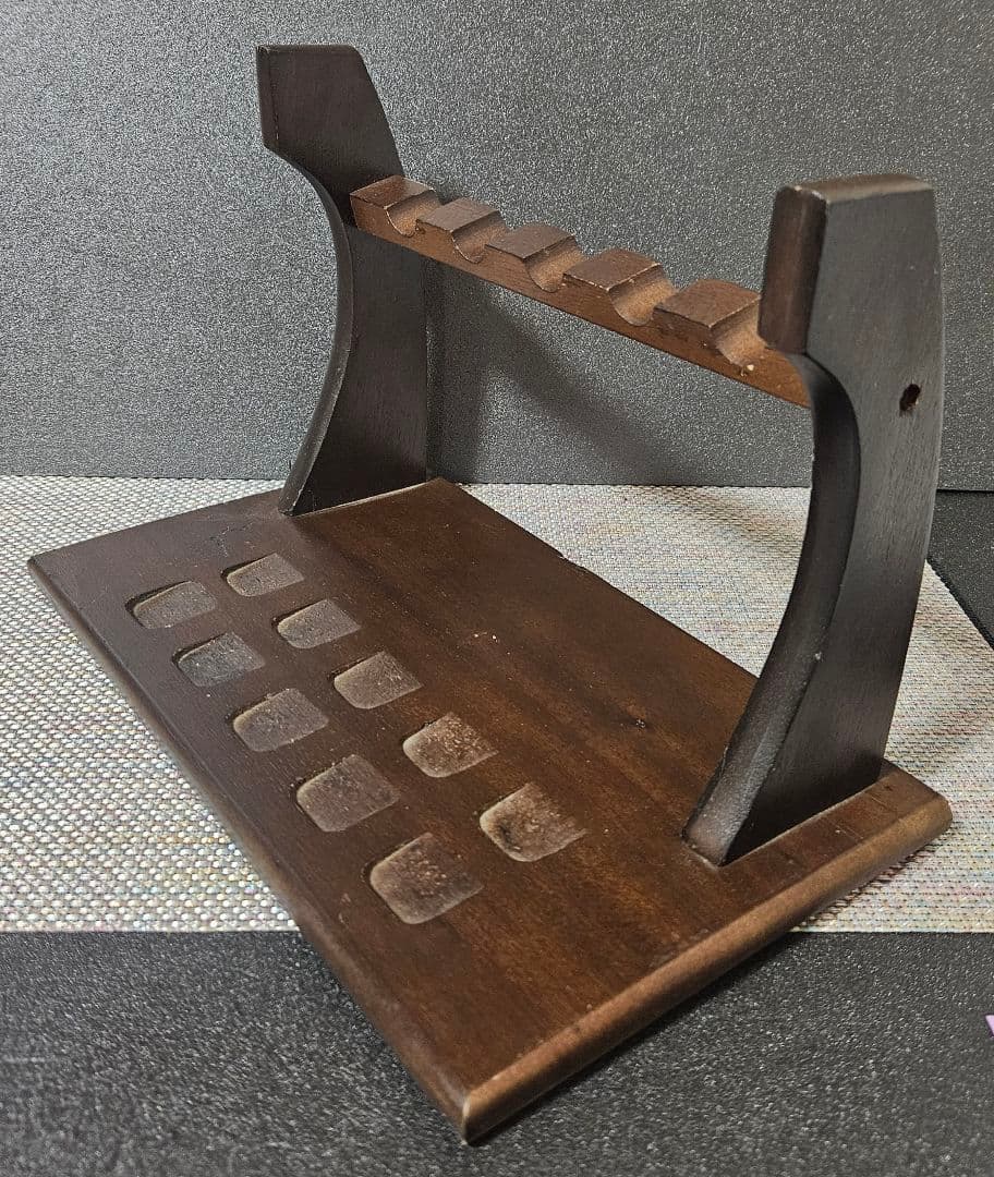 木製　モデルガンスタンド　5丁立て モデルガン飾り台　展示台