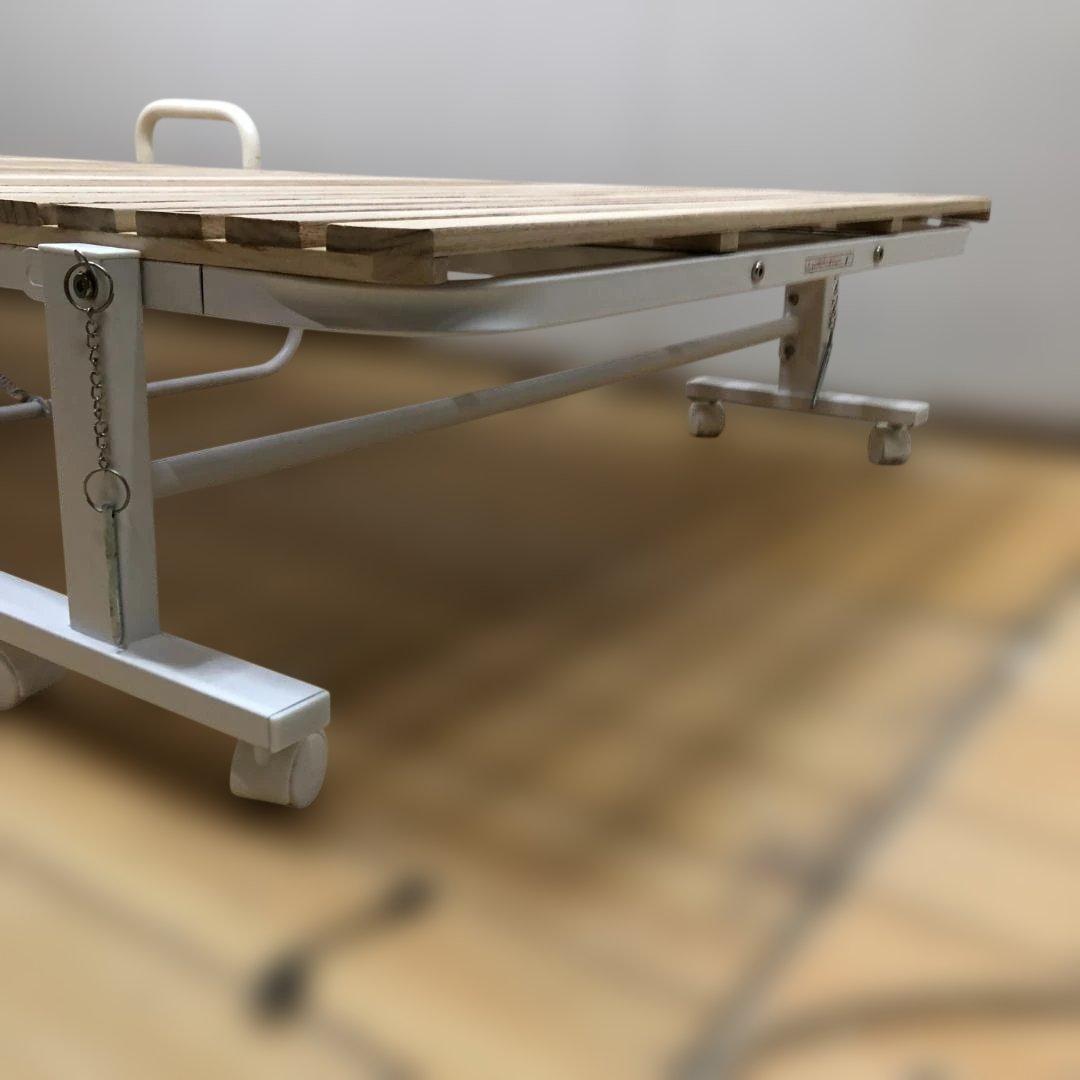 折りたたみ すのこベッド シングル スチールフレーム 112952-5-002