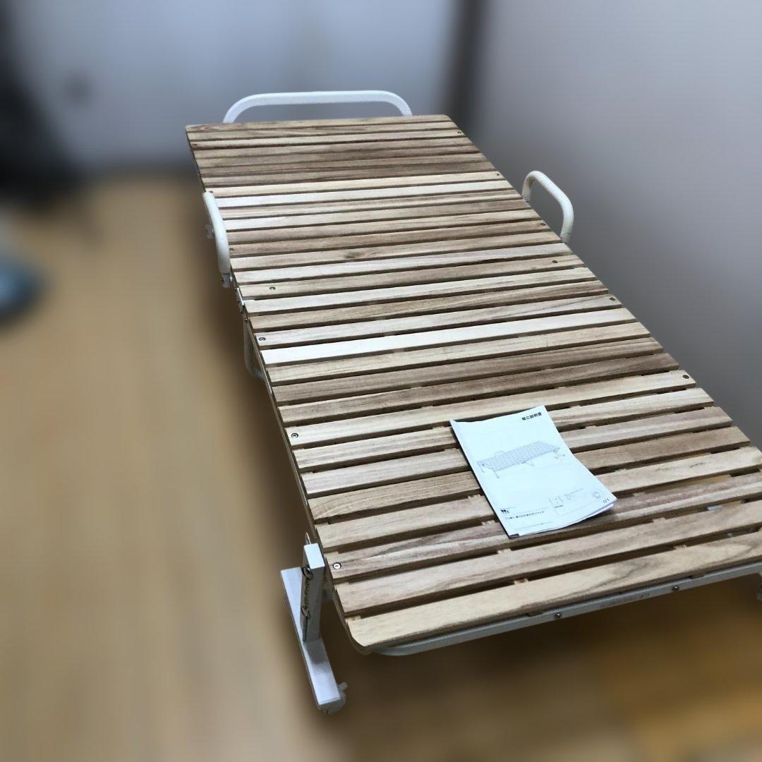 折りたたみ すのこベッド シングル スチールフレーム 112952-5-002