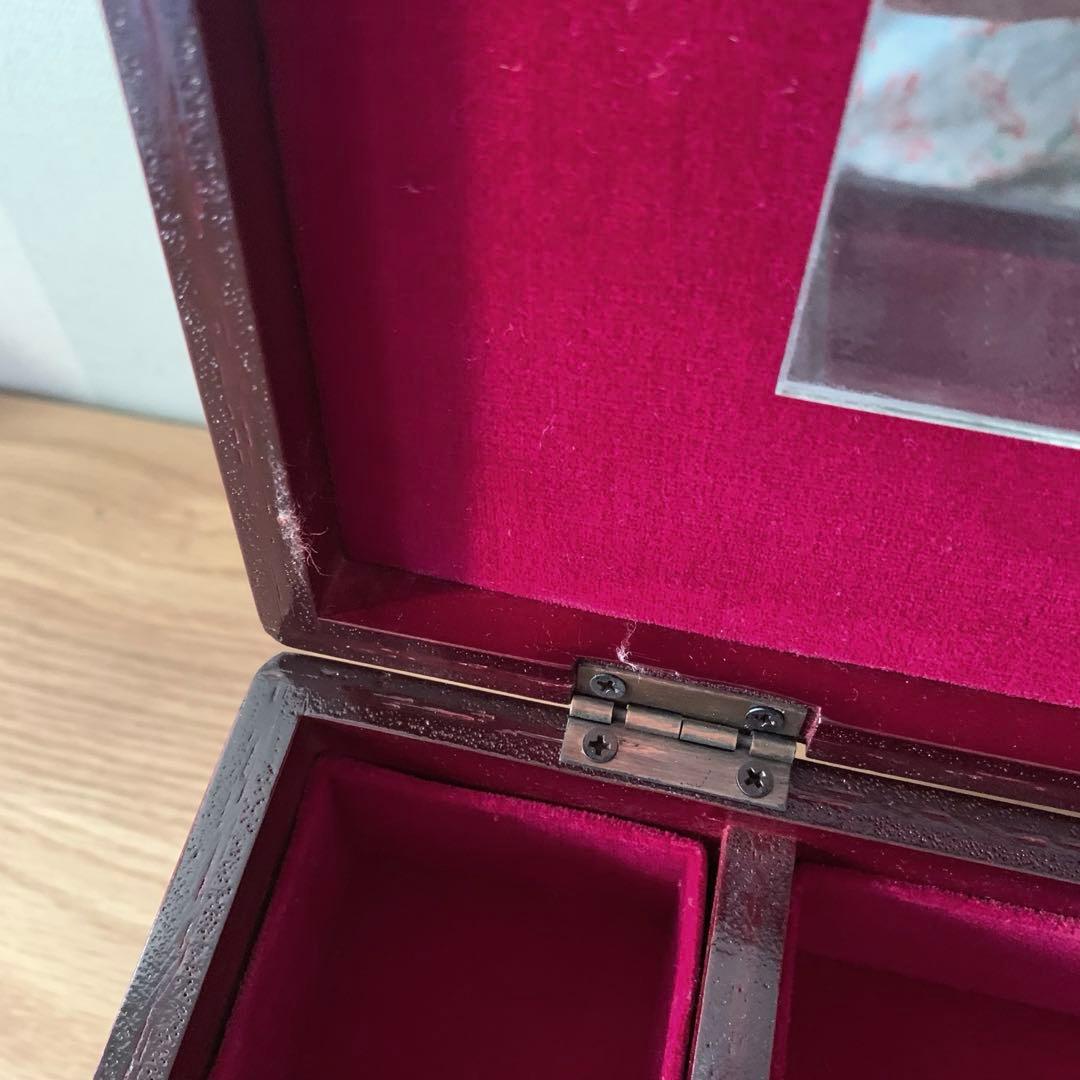 未使用 昭和レトロ ビンテージ 刺繍 ジュエリーボックス ソーイングボックス