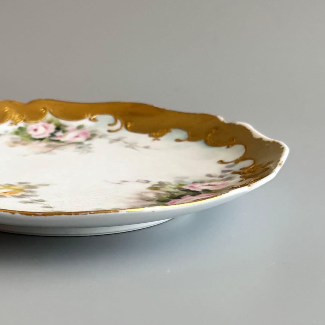 フランス製アンティーク　リモージュ　ゲラン窯　【ハンドペイント】芸術的なプレート