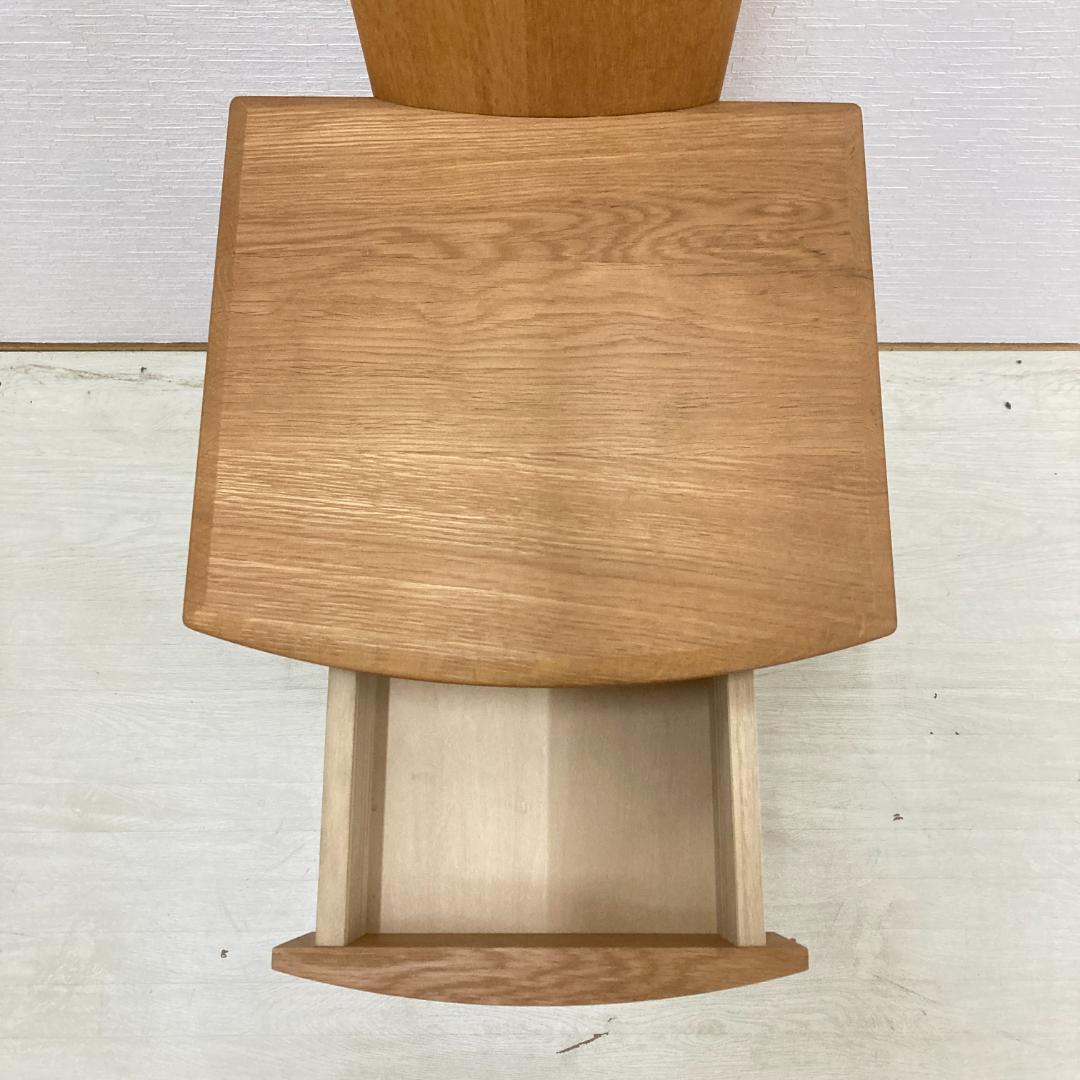 【日進木工】nissin　天然木　スリッパラック　ミラー付き　玄関　時計　飛騨