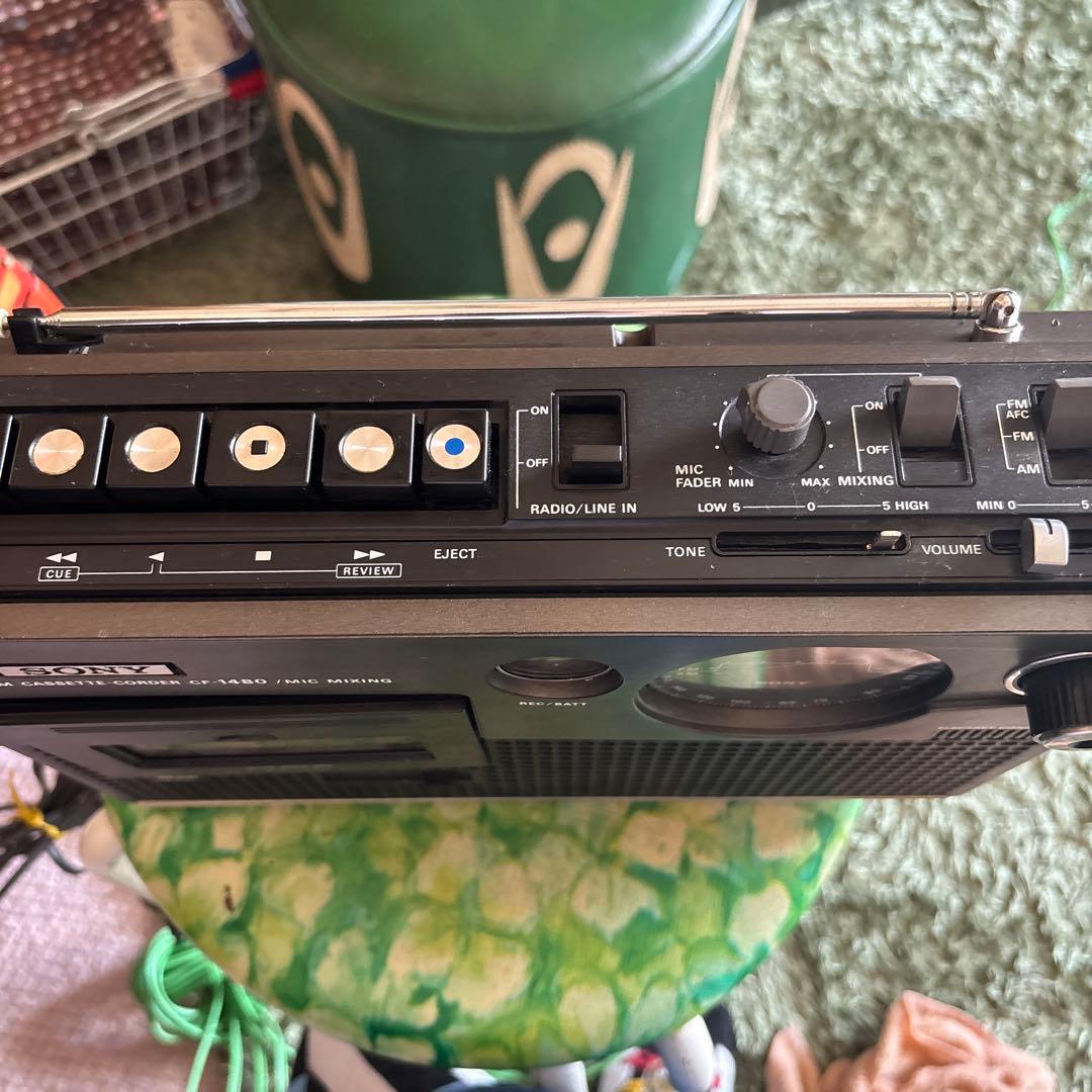 昭和レトロ SONY ソニーラジオ・カセットCF-1480 ヴィンテージ