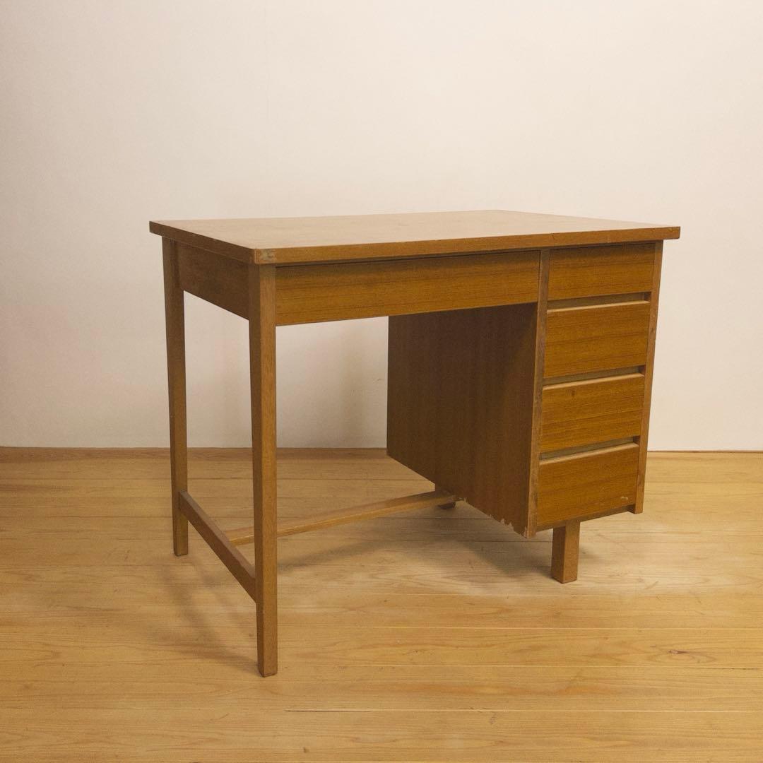 机　デスク　作業机　M073　古道具　古家具　ビンテージ　アンティーク　レトロ