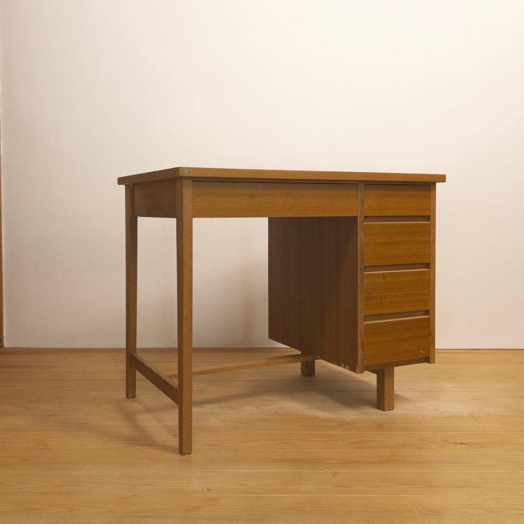 机　デスク　作業机　M073　古道具　古家具　ビンテージ　アンティーク　レトロ