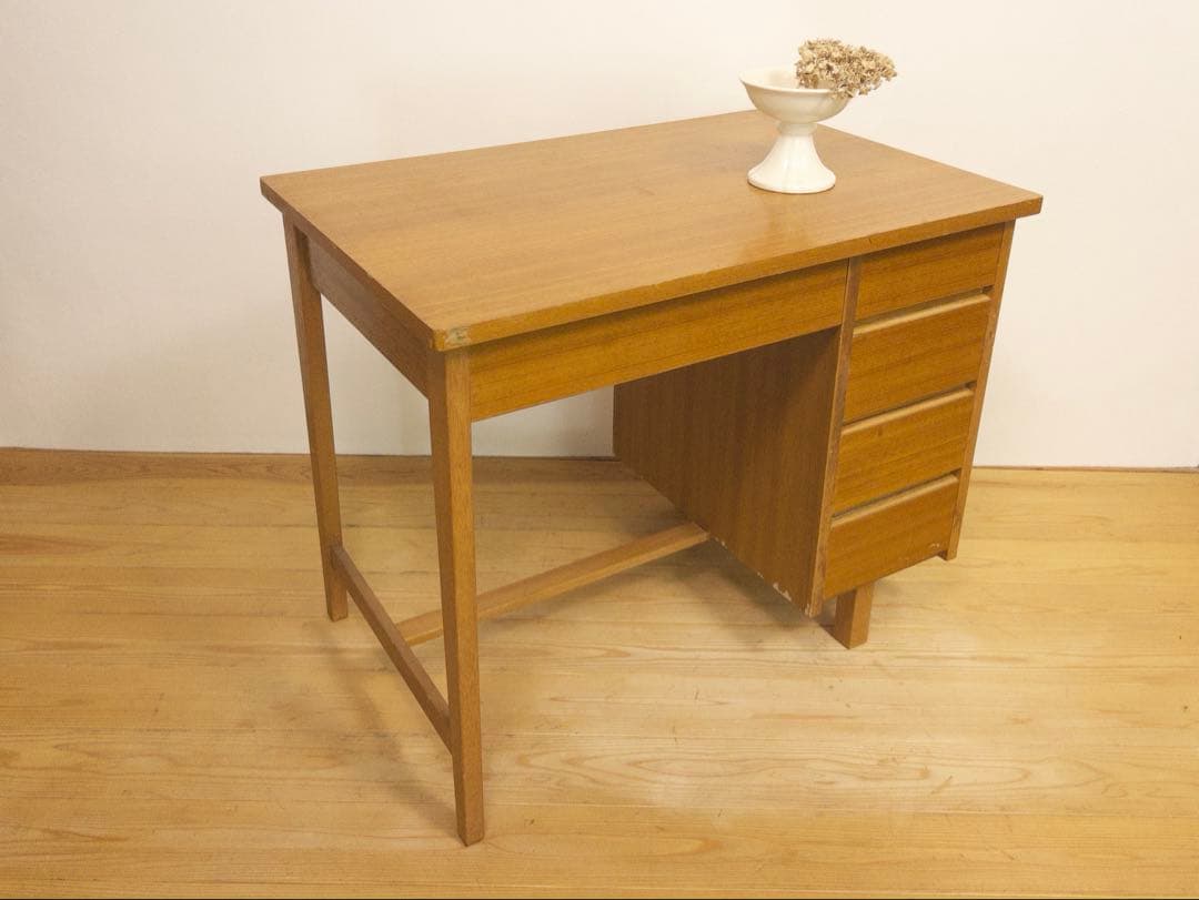 机　デスク　作業机　M073　古道具　古家具　ビンテージ　アンティーク　レトロ