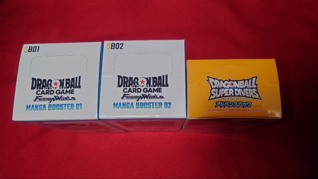 未開封　テープ付きBOX　ドラゴンボール　40th 原作版権トレカ　計3箱セット