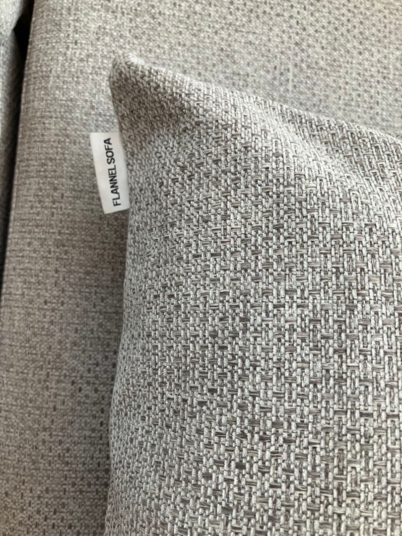 【2/2】 フランネルソファBRICKオットマン(クッション付き)