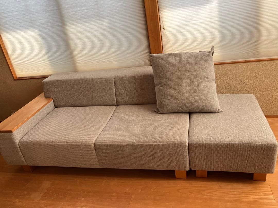 【2/2】 フランネルソファBRICKオットマン(クッション付き)