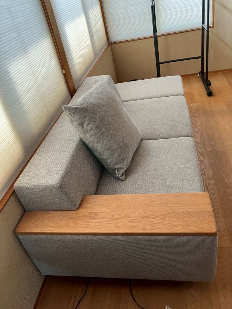 【2/2】 フランネルソファBRICKオットマン(クッション付き)