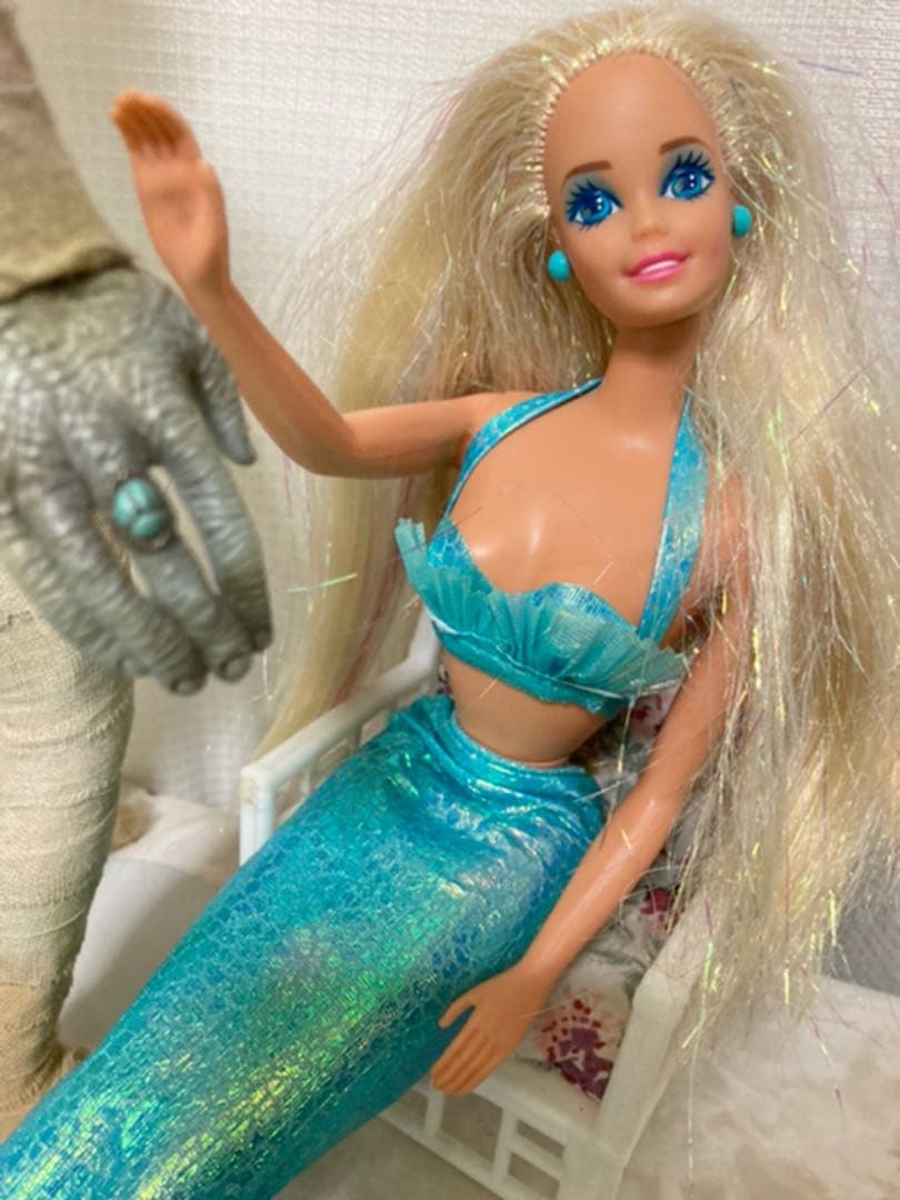 マーメイドバービーとミイラ男[ カスタム品 ]をコラボしました。レア