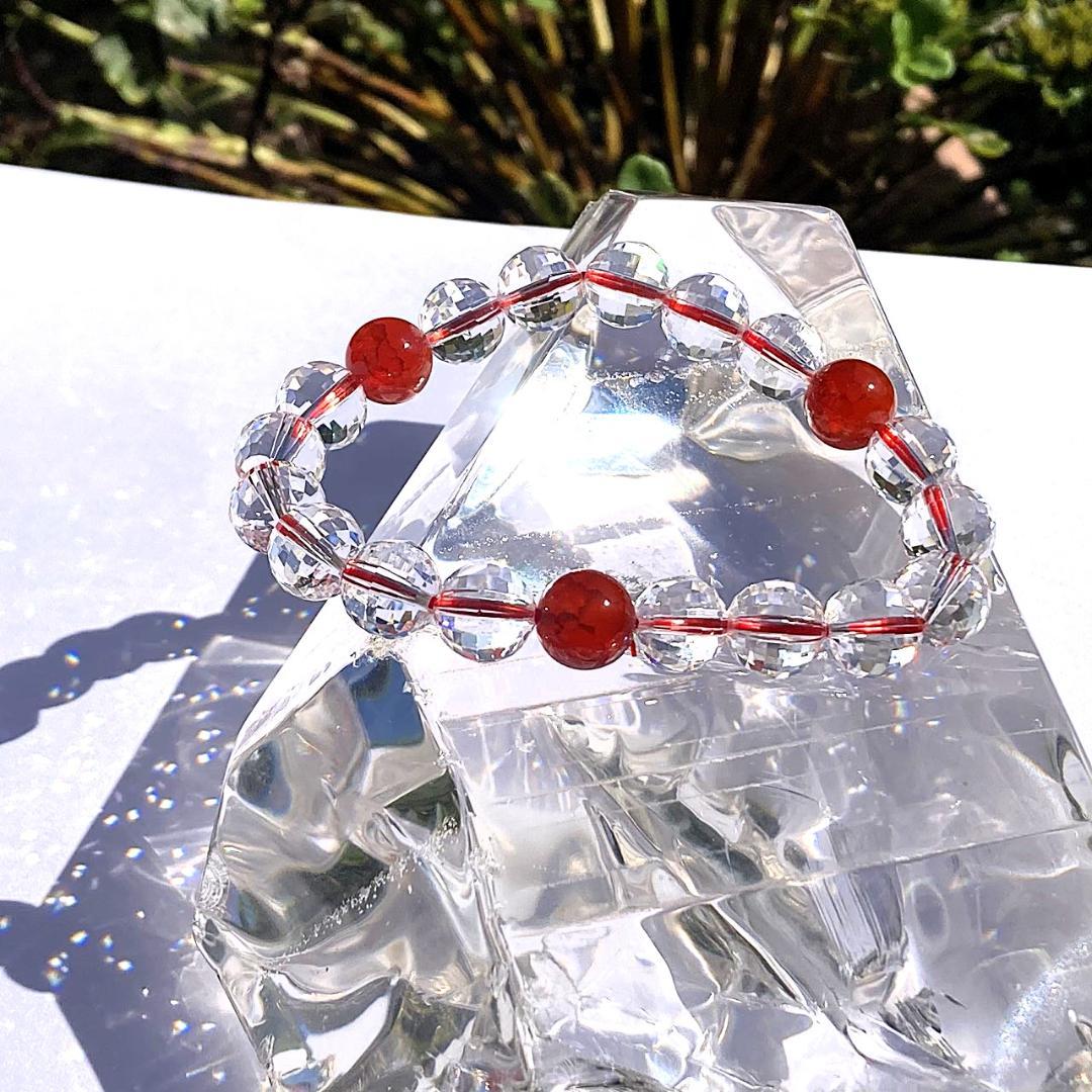 【燃える星の輝き】ファイヤーアゲート 天然石ブレスレット