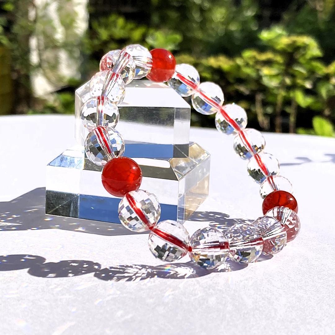 【燃える星の輝き】ファイヤーアゲート 天然石ブレスレット