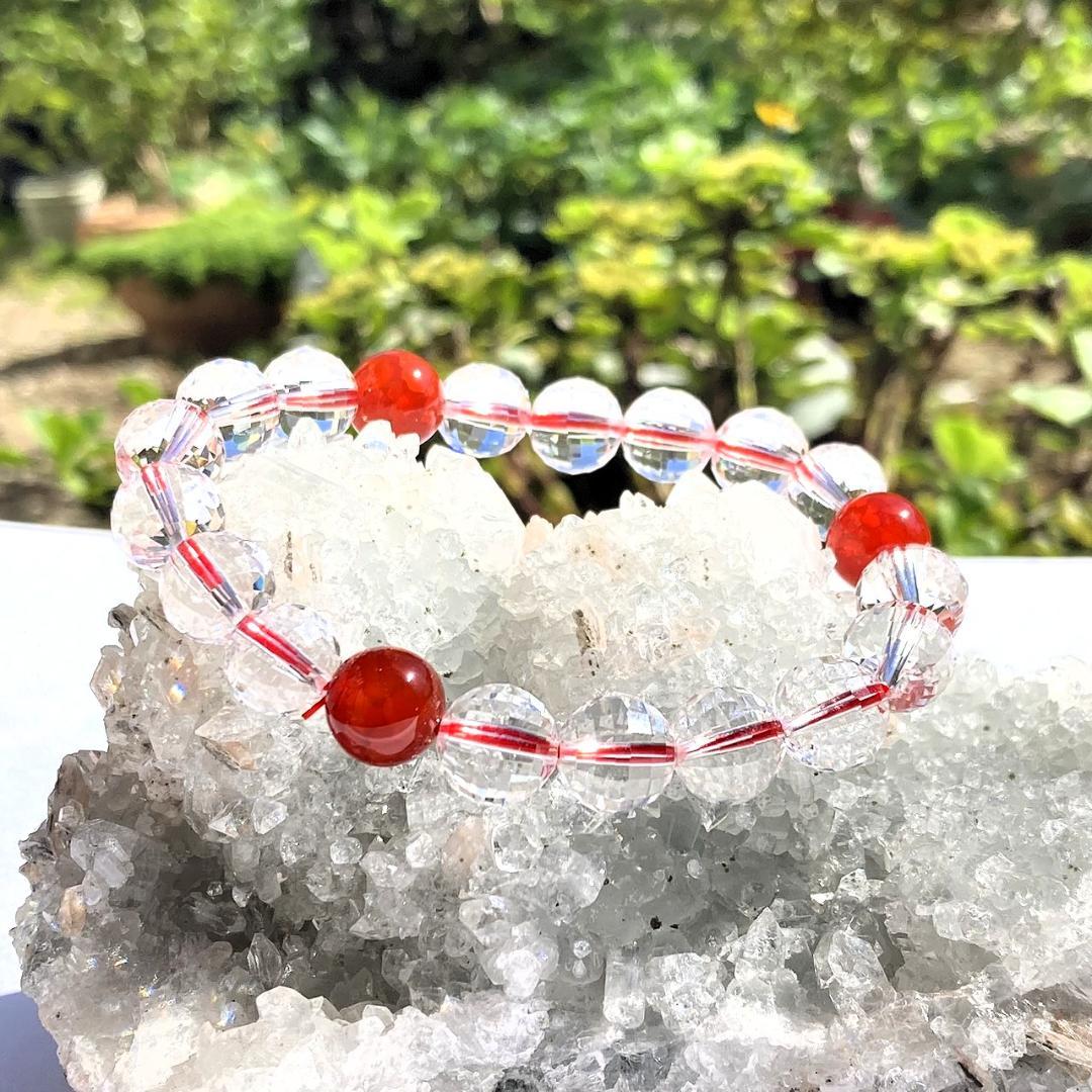 【燃える星の輝き】ファイヤーアゲート 天然石ブレスレット