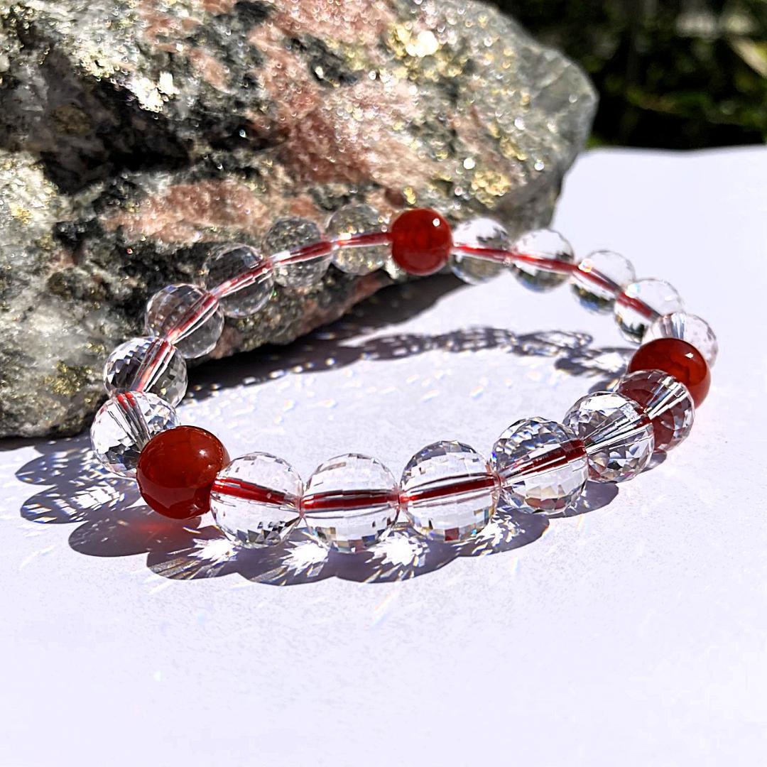 【燃える星の輝き】ファイヤーアゲート 天然石ブレスレット